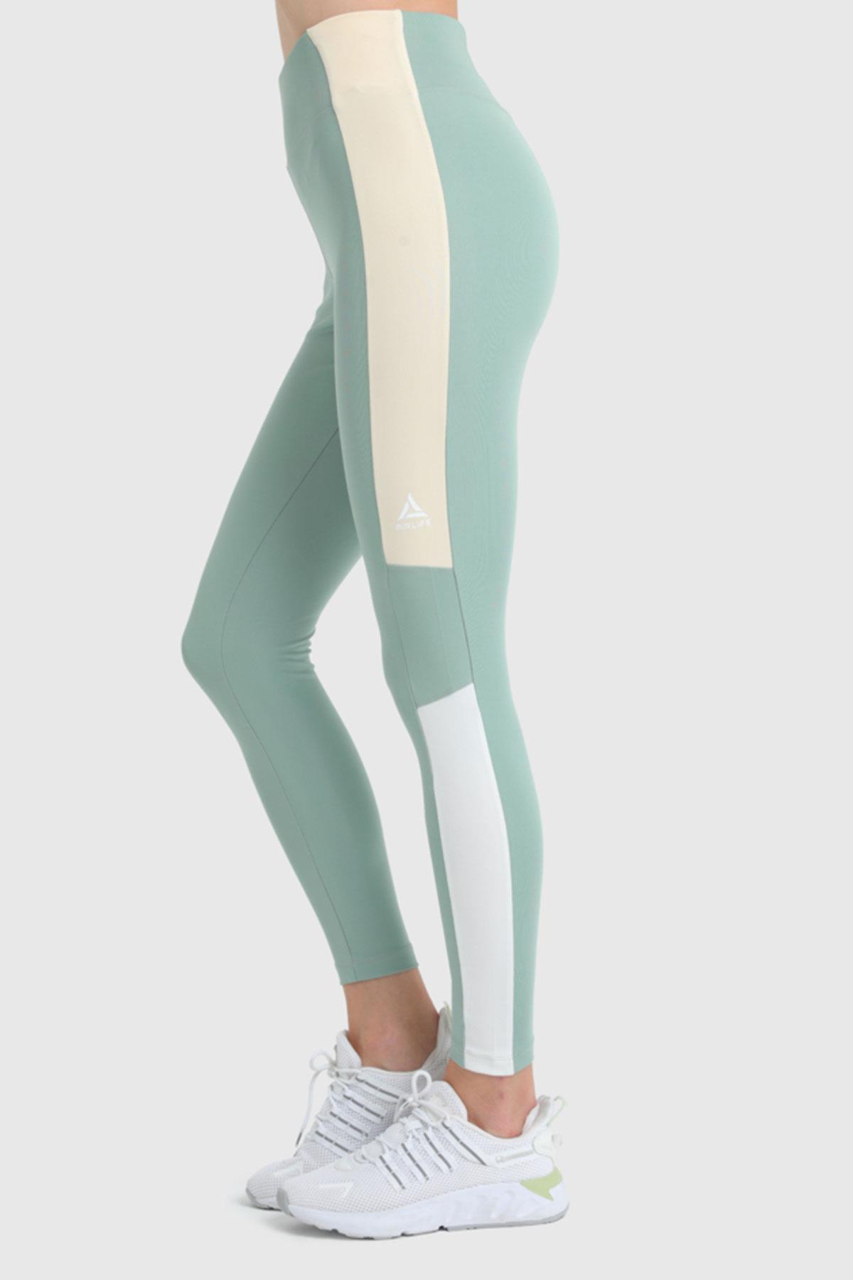 Kadın Esnek Dokulu Sporcu Tayt | Mint 22037