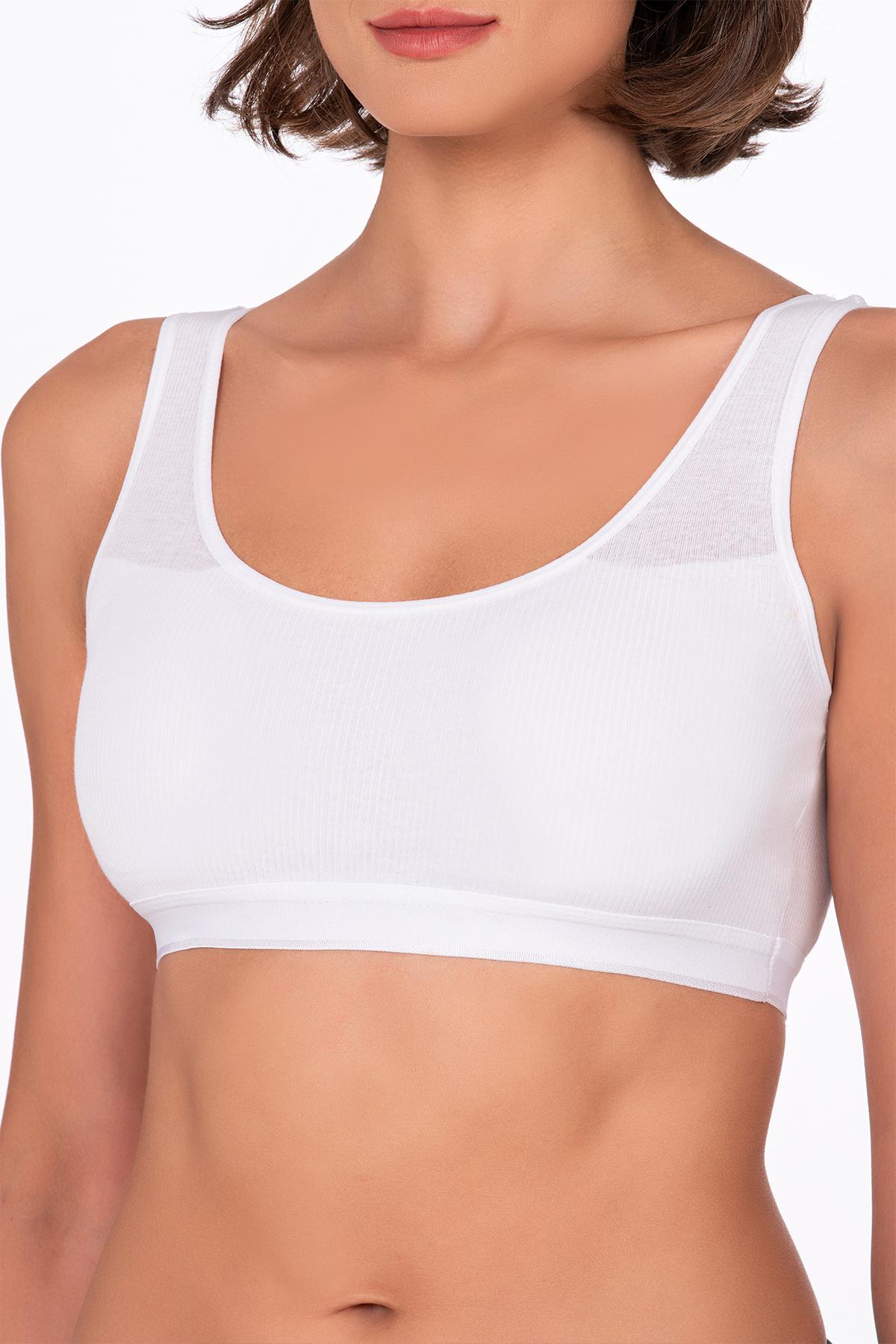 Kadın Kaşkorse Sporcu Sütyen | Beyaz 5017
