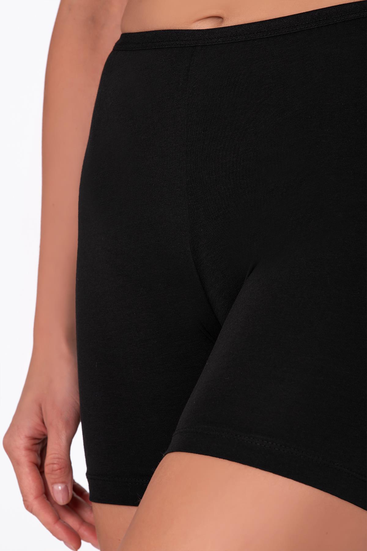 Kadın Likralı Süprem Diz Üstü Tayt | Siyah K26591 