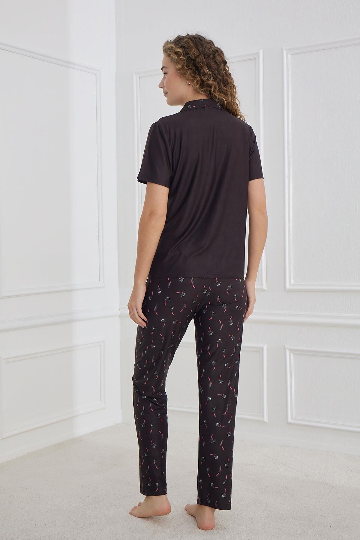 Kadın Marla Önden Düğmeli Pijama Takımı | 30101-952