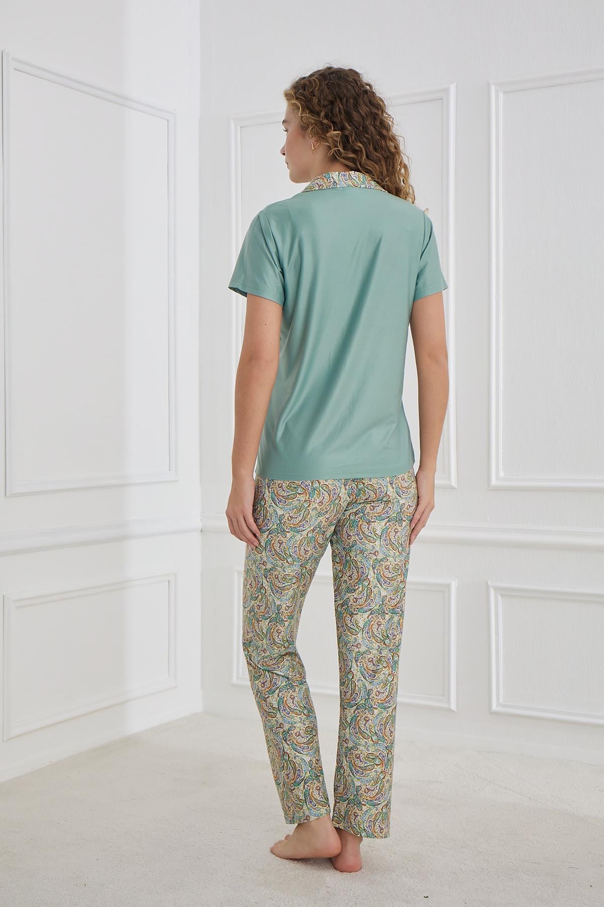 Kadın Marla Önden Düğmeli Pijama Takım | 30101-1278