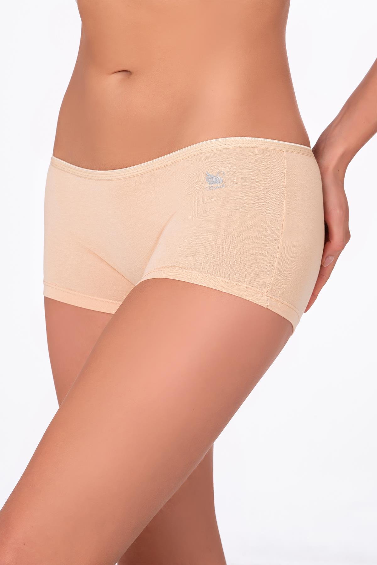 Kadın Modal Pamuklu Yumuşak Boxer Şort | Ten K23920