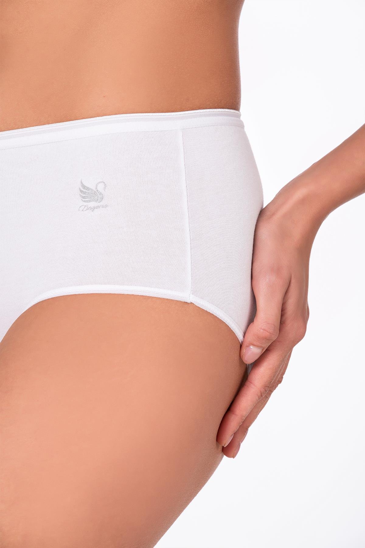 Kadın Pamuklu Yüksek Bel Bato Modal Külot | Beyaz K23922