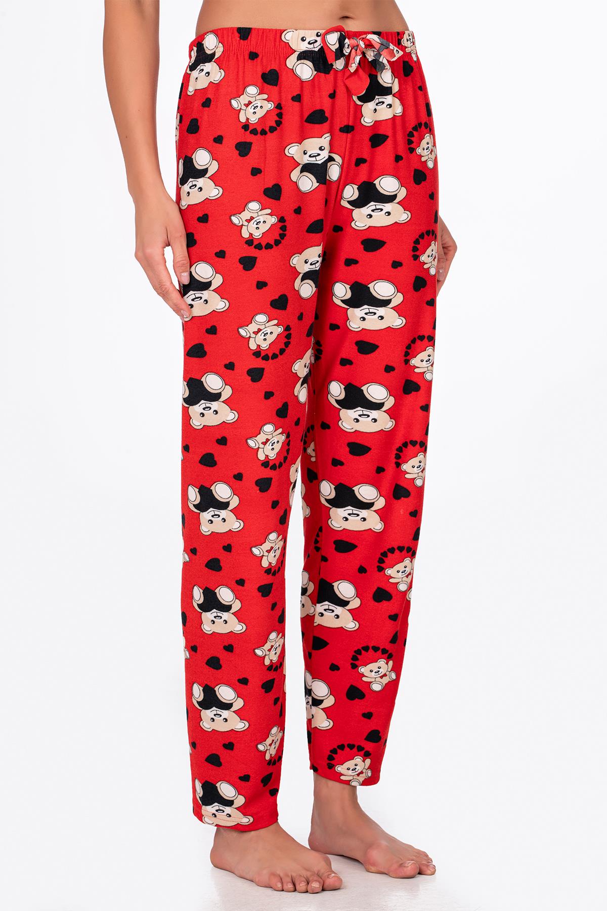 Kadın Süet Pijama Tek Alt