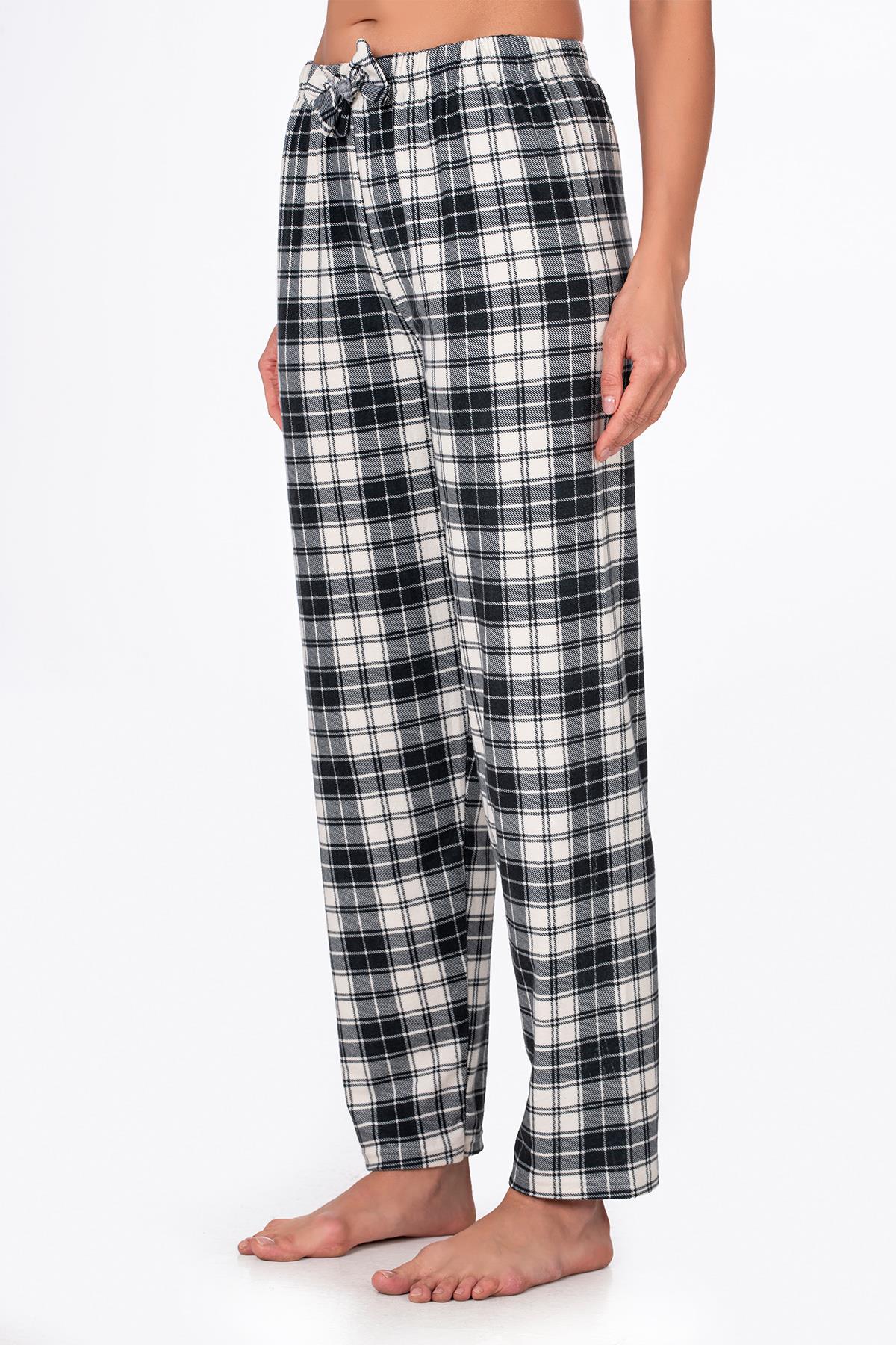 Kadın Süet Pijama Tek Alt