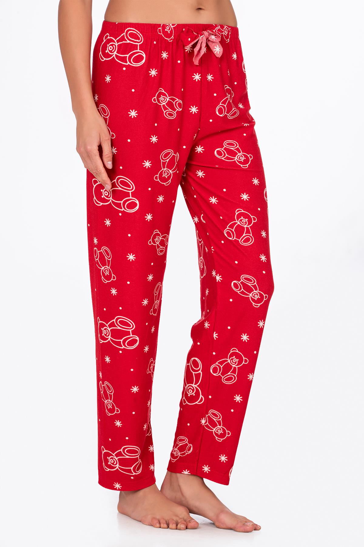 Kadın Süet Pijama Tek Alt