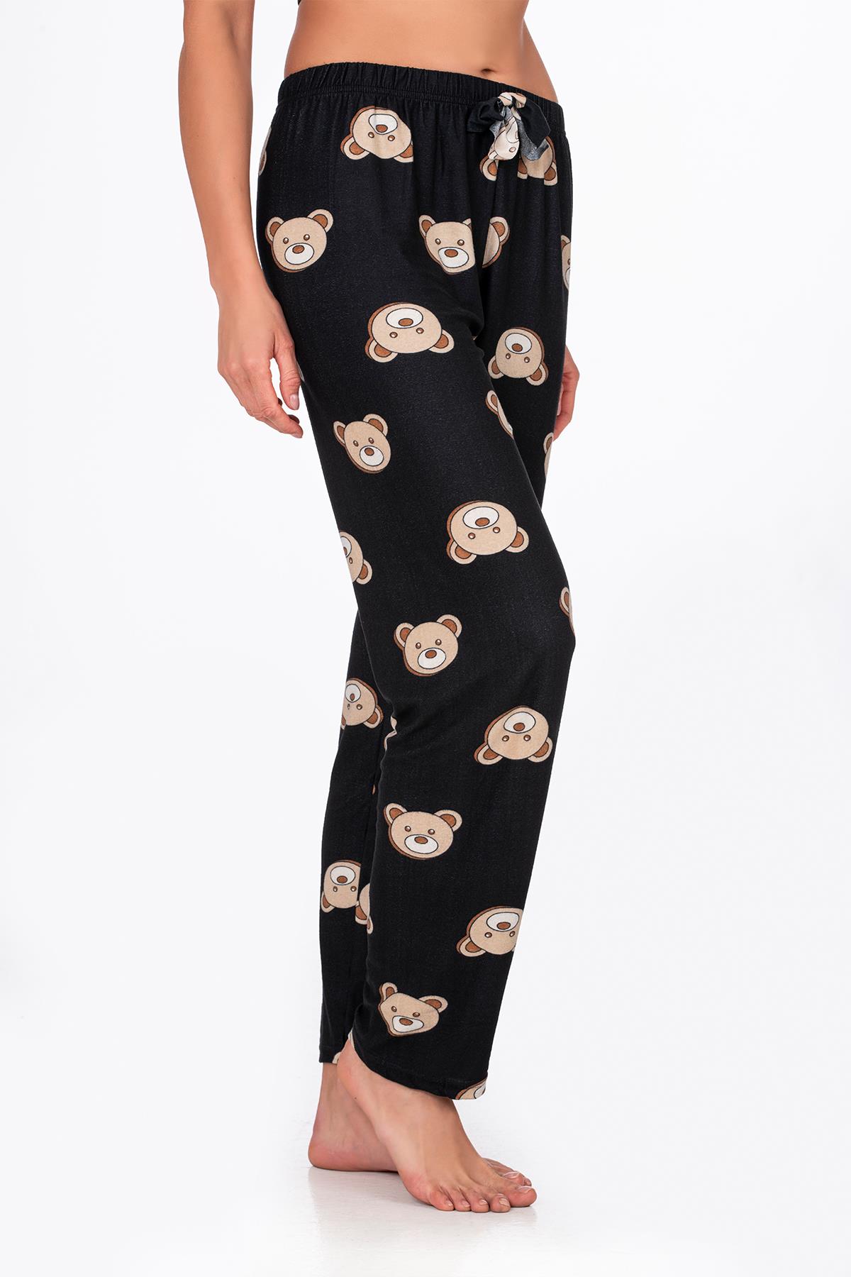 Kadın Süet Pijama Tek Alt