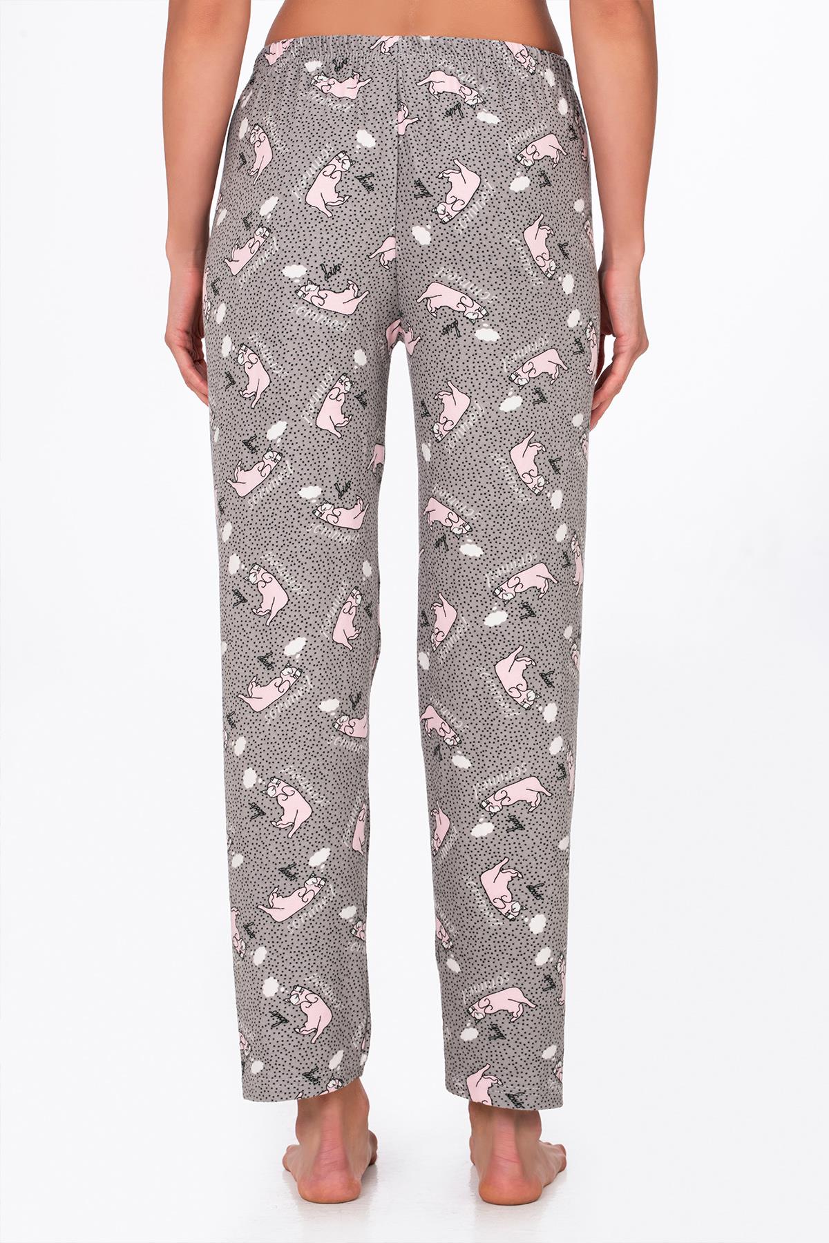 Kadın Süet Pijama Tek Alt