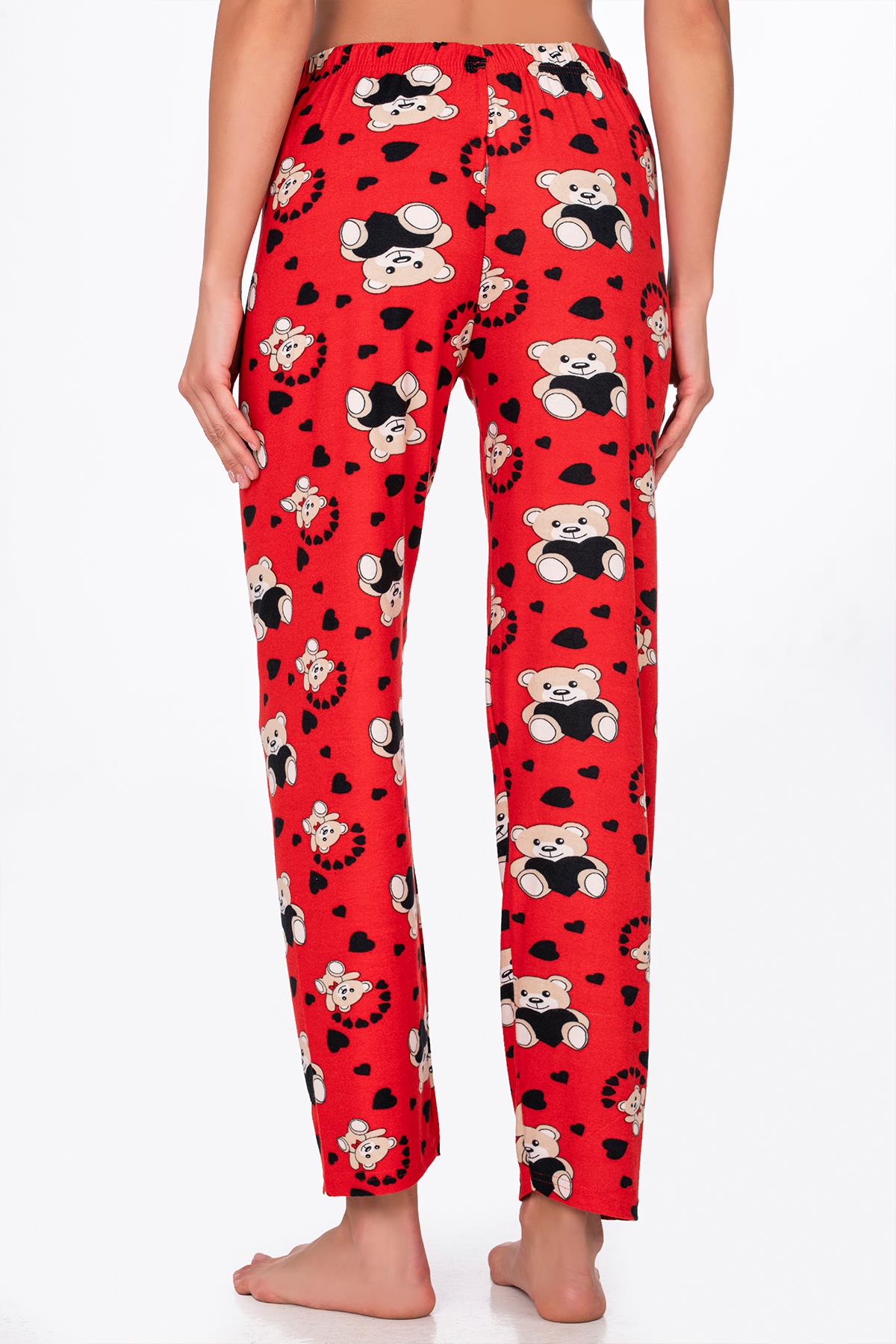 Kadın Süet Pijama Tek Alt