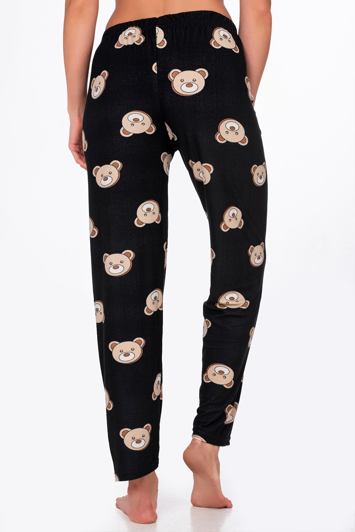 Kadın Süet Pijama Tek Alt