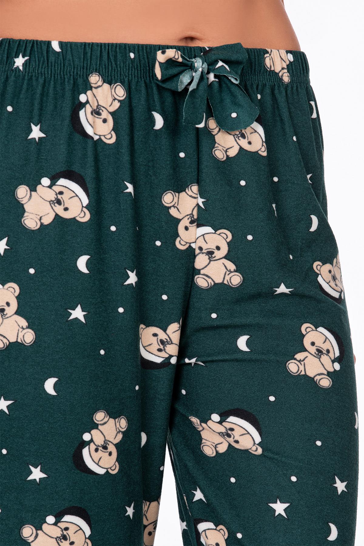 Kadın Süet Pijama Tek Alt