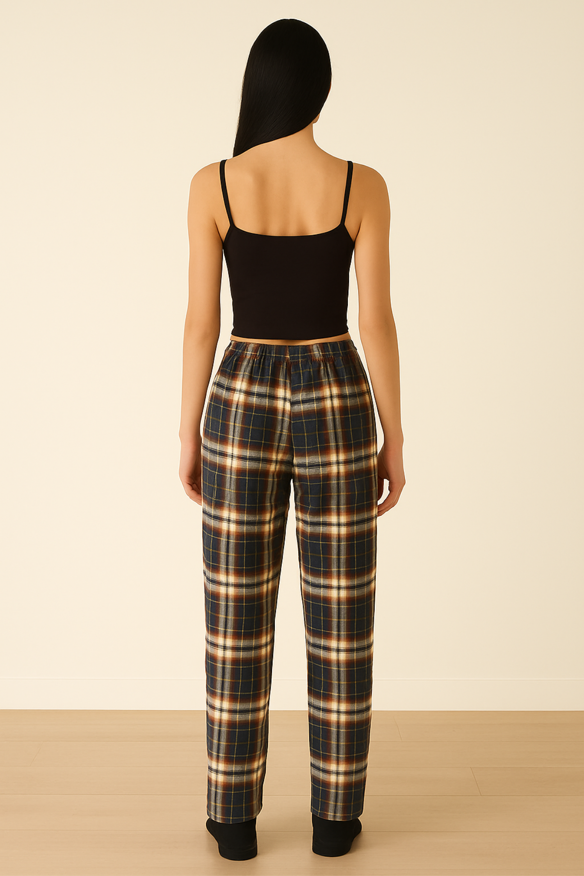 Kadın Süet Pijama Tek Alt | Kahve