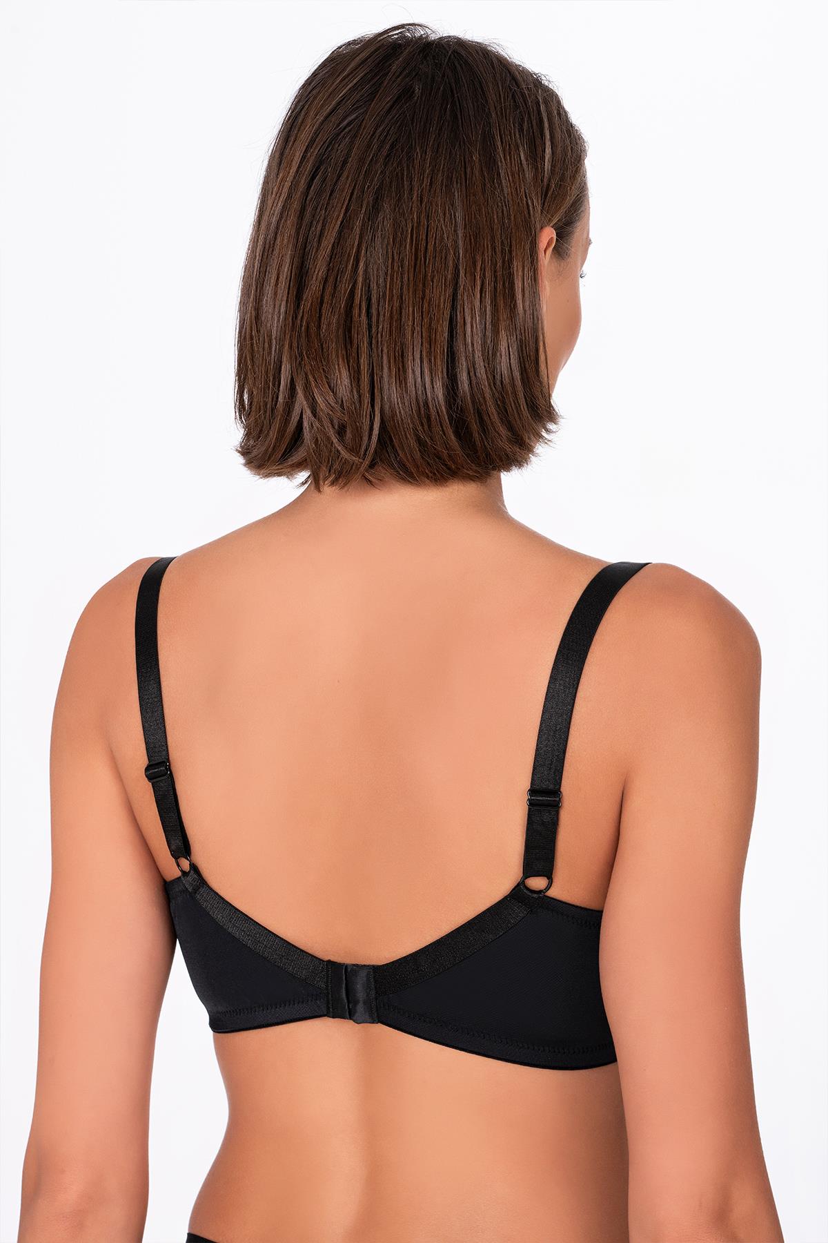 Kadın Tül Detay Toparlayıcı Sütyen | Siyah 706