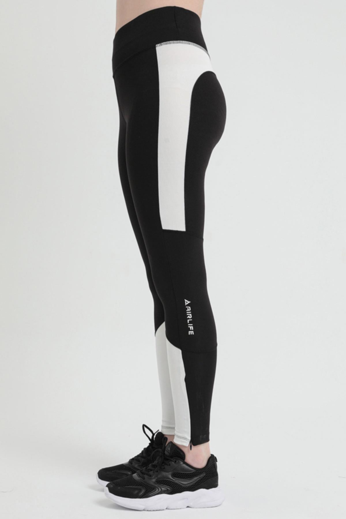 Kadın Ultra Slim Plates Tayt | Siyah 22024