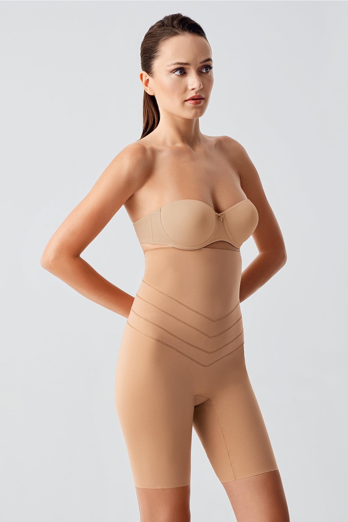 Kadın Yüksek Bel Şort Korse | 9604