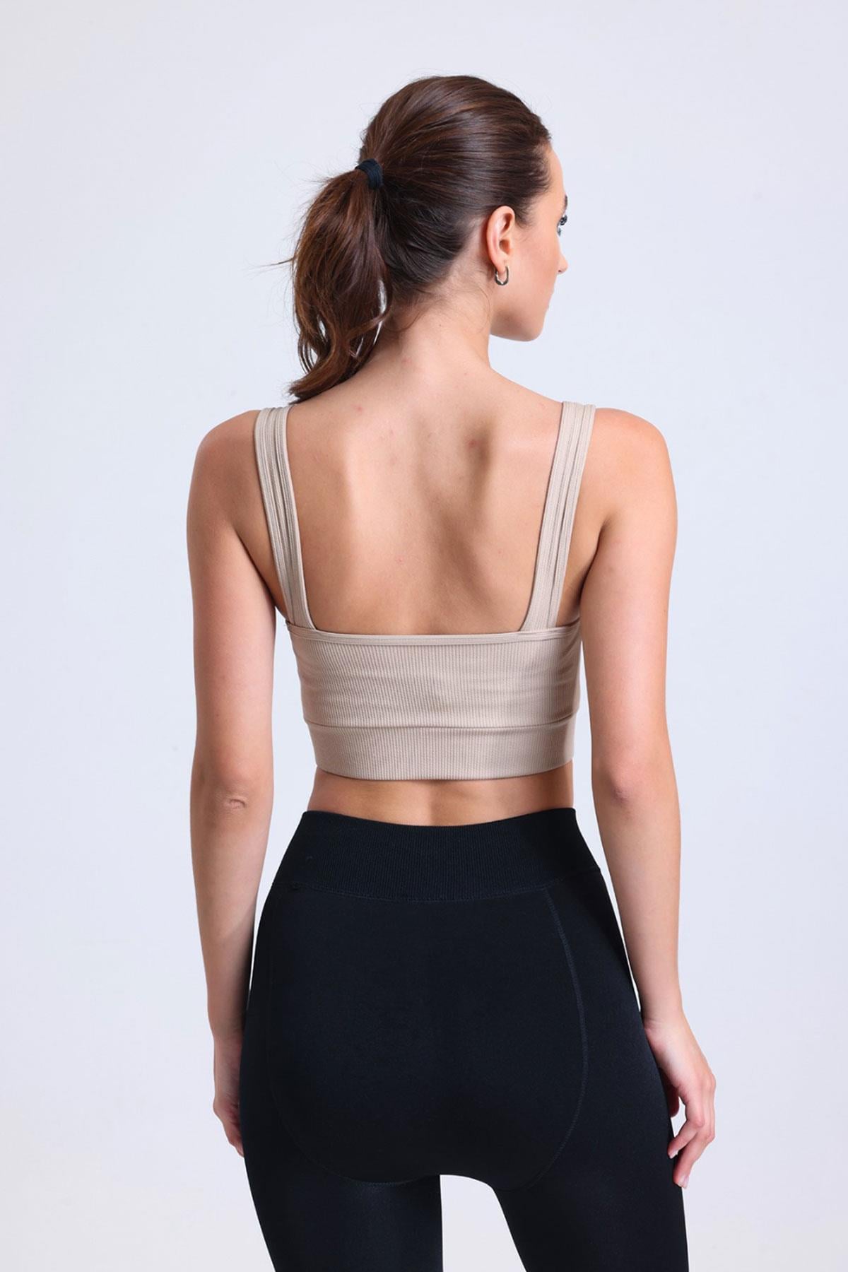 Kompedan Fitilli Crop | Sporcu Sütyeni
