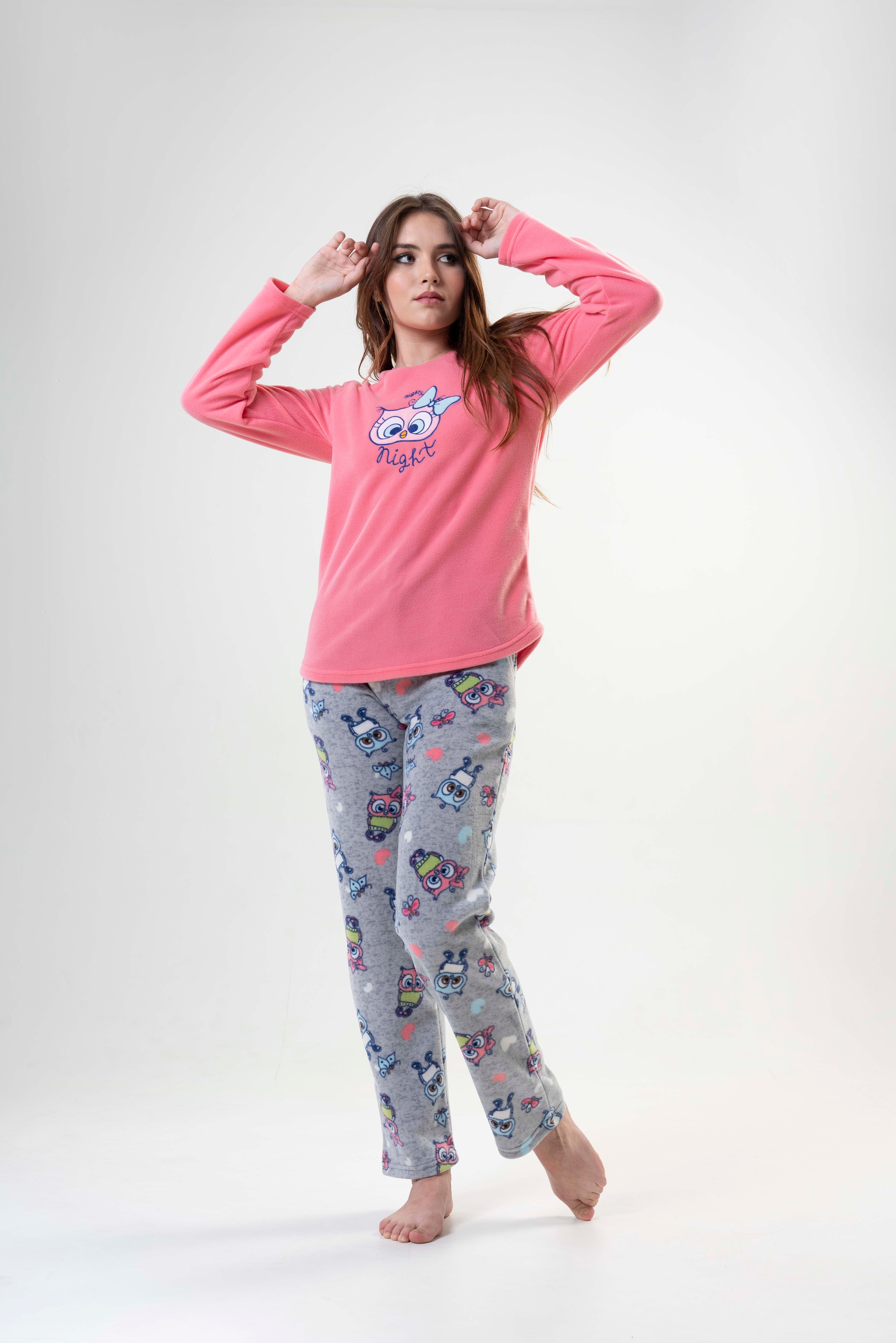 Kompedan Kadın Uzun Kol Polar Pijama Takımı | AW22 Vnt. 2010079899 