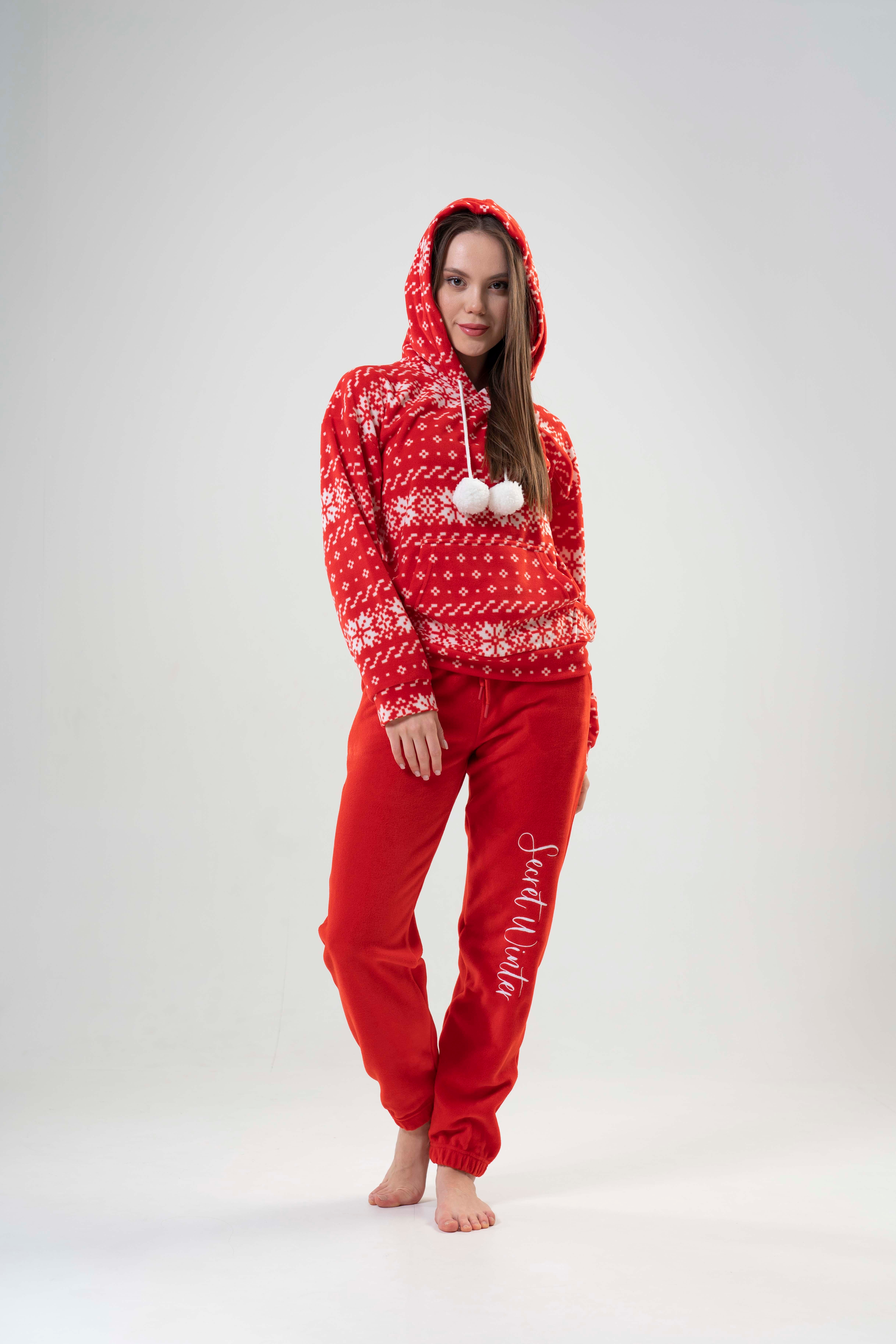 Kompedan Kadın Uzun Kol Polar Pijama Takımı | 2030550127 