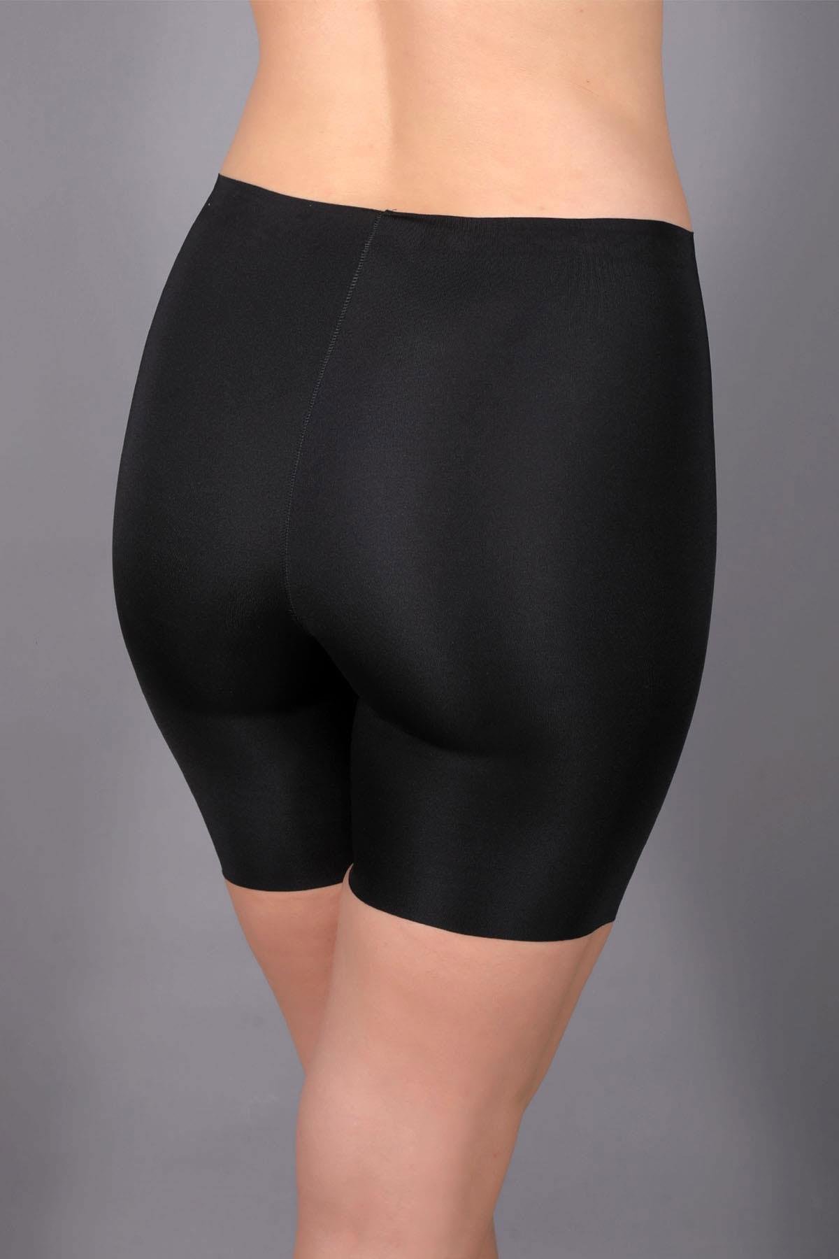 Lazer Kesim Şort Korse | Siyah 9209