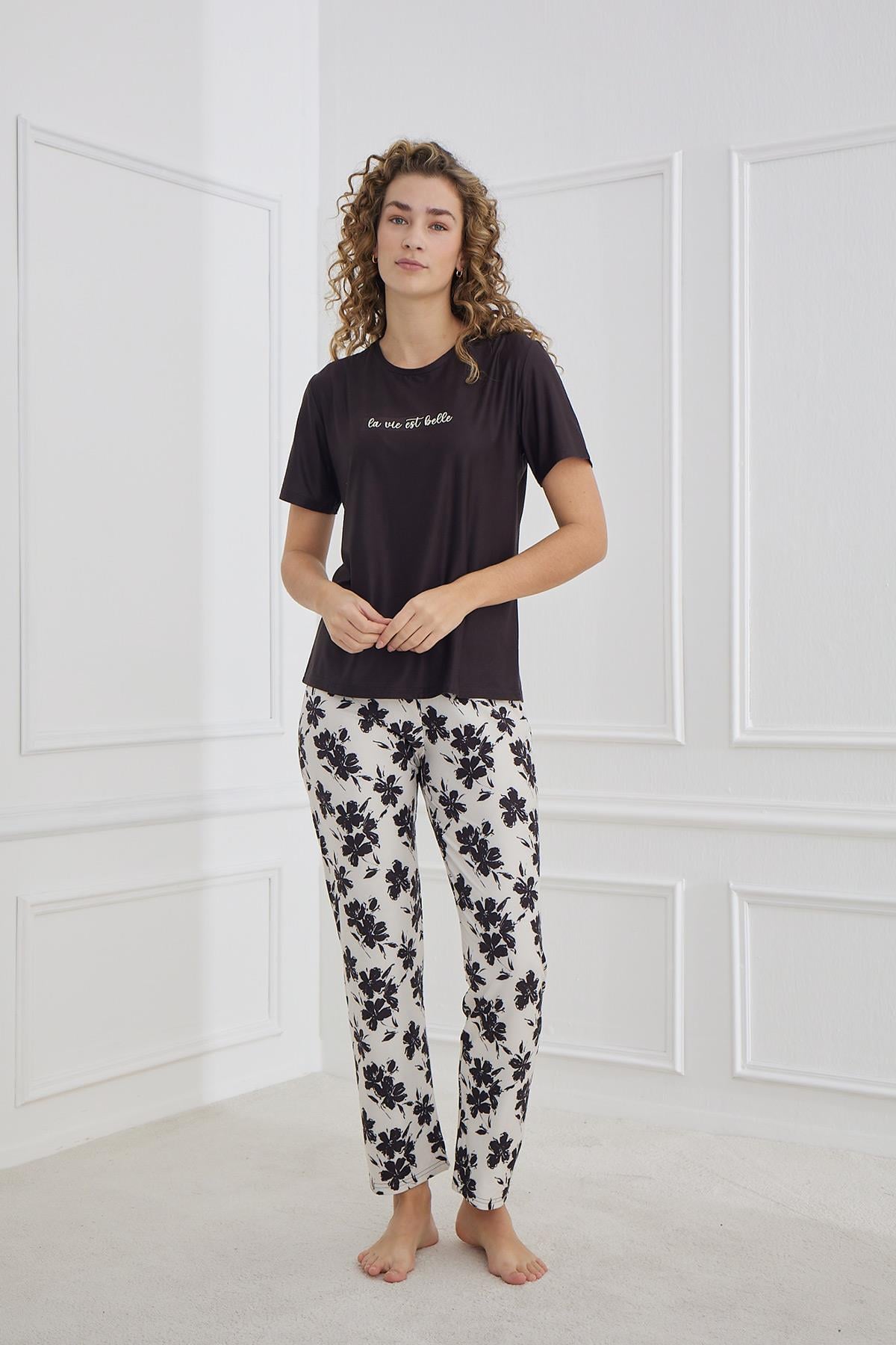 Marla Kadın  Bisiklet Yaka Pijama Takım | 30102
