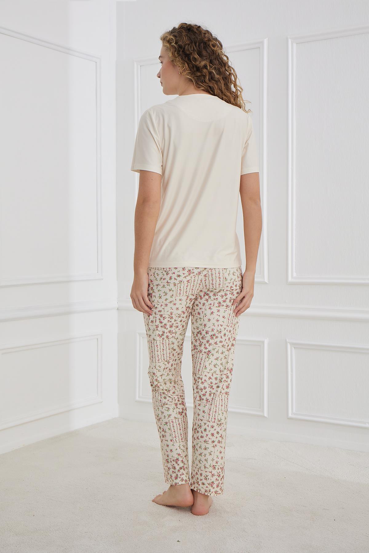 Marla Kadın Bisiklet Yaka Pijama Takım | 30102-1169