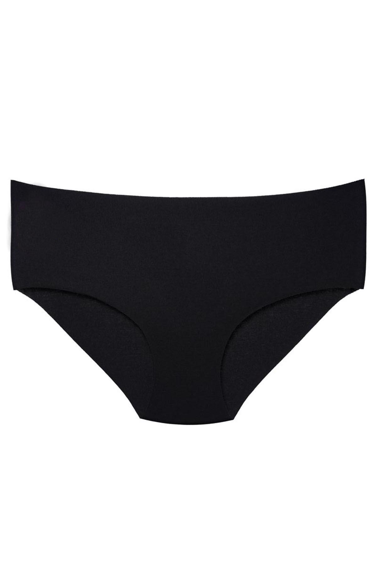 Papatya Bikini Toparlayıcı Pamuk Lazer Kesim Siyah | 3816