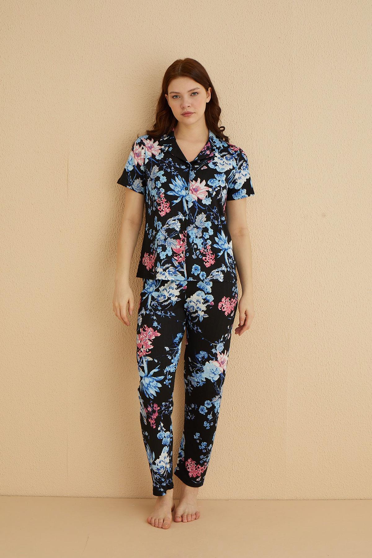 Pegasus Genç Önden Düğmeli Pijama Takım | 80124-64