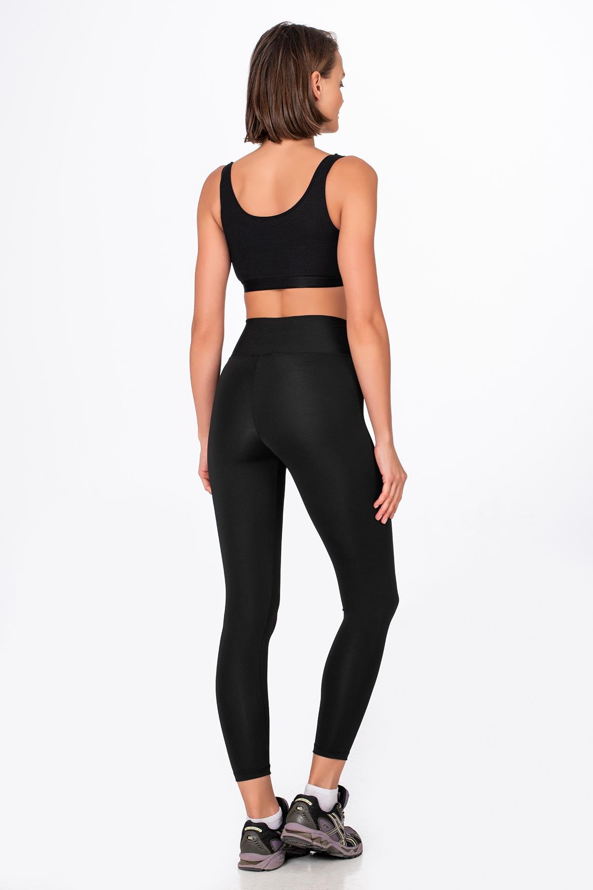 Yüksek Bel Spor Tayt | Siyah