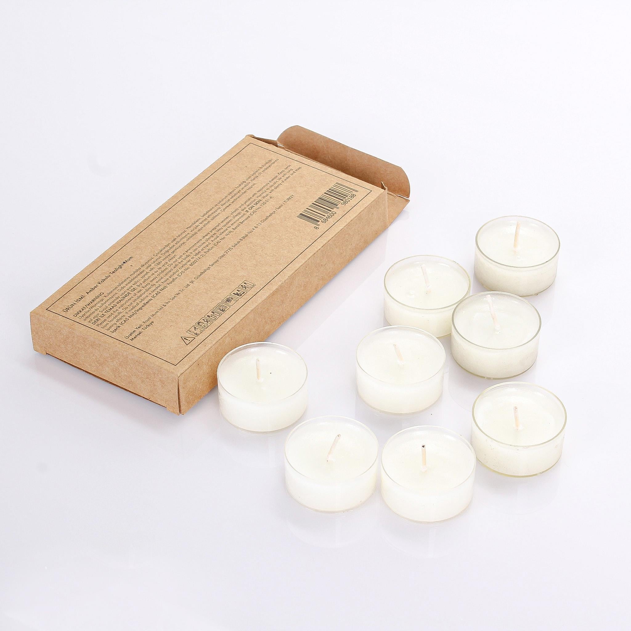 Kokulu 8li Tealight Mum - Amber