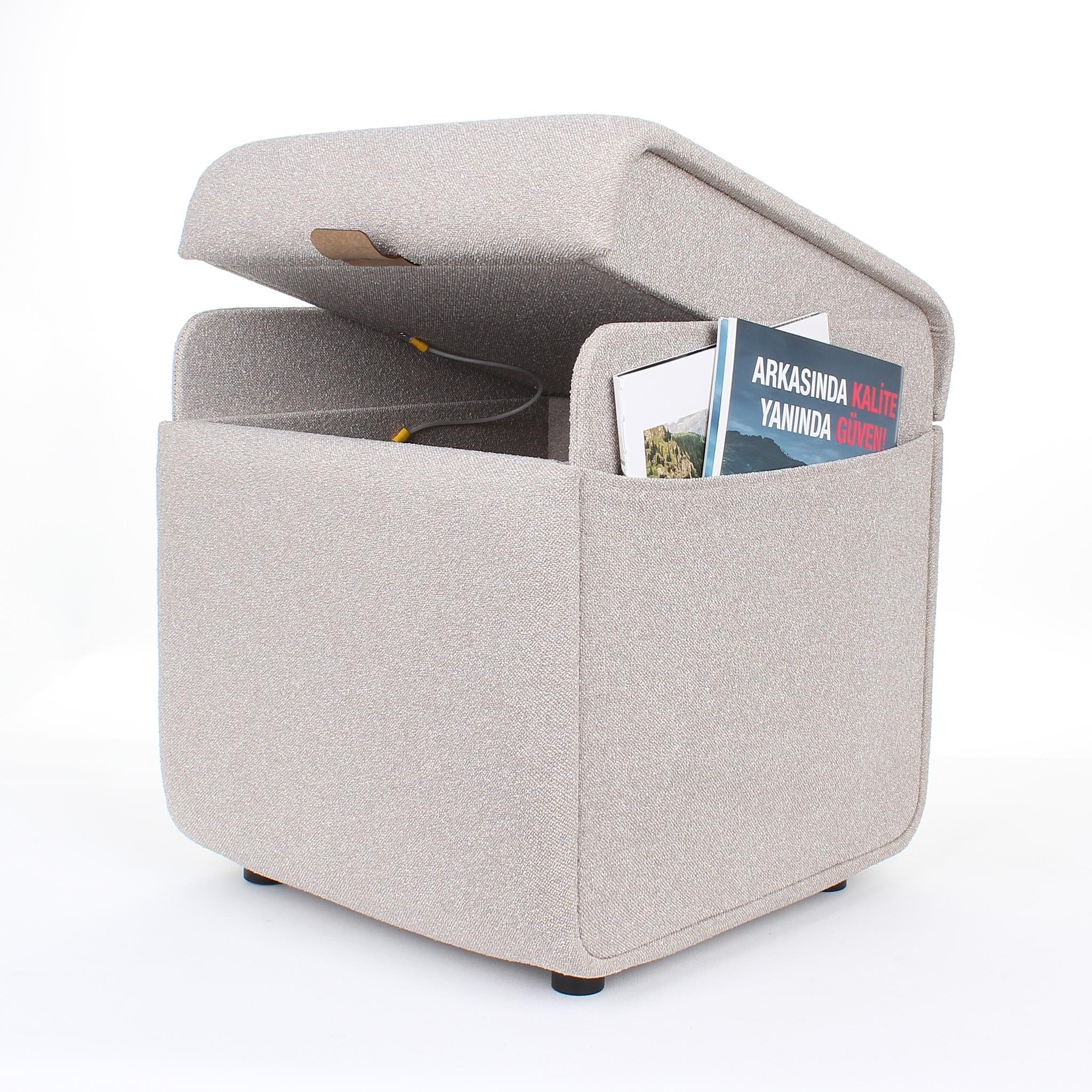 Sandık Puf Bej