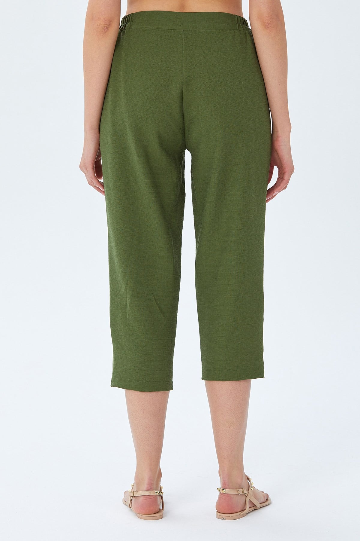 Beli Çıtçıtlı Paçası Kuşgozu Detaylı Pantolon 026-3509