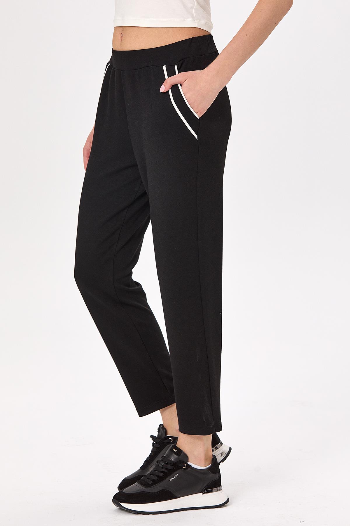 Beli Lastikli Ara Biye Detaylı Cepli Pantolon 025-2103