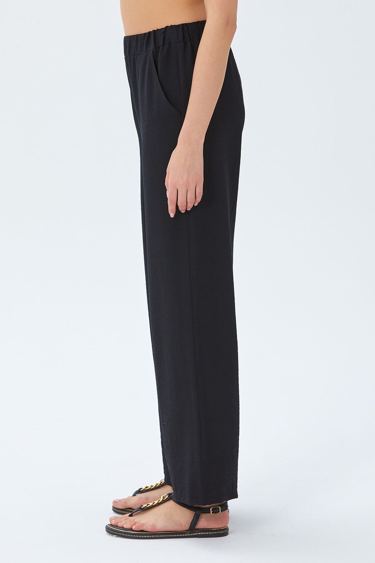 Beli Lastikli Bol Paça Pantolon 026-3501