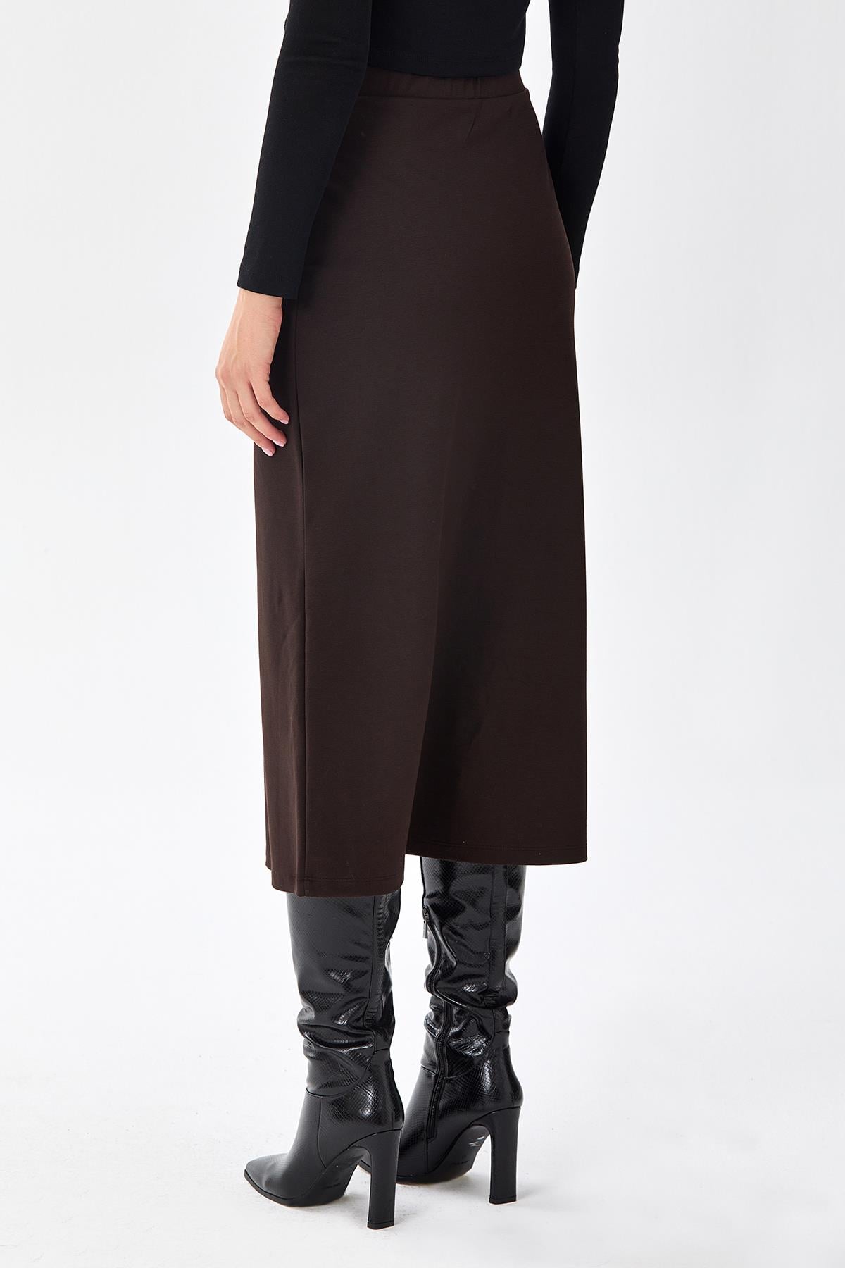 Beli Lastikli Cep Detaylı Etek 256-2012