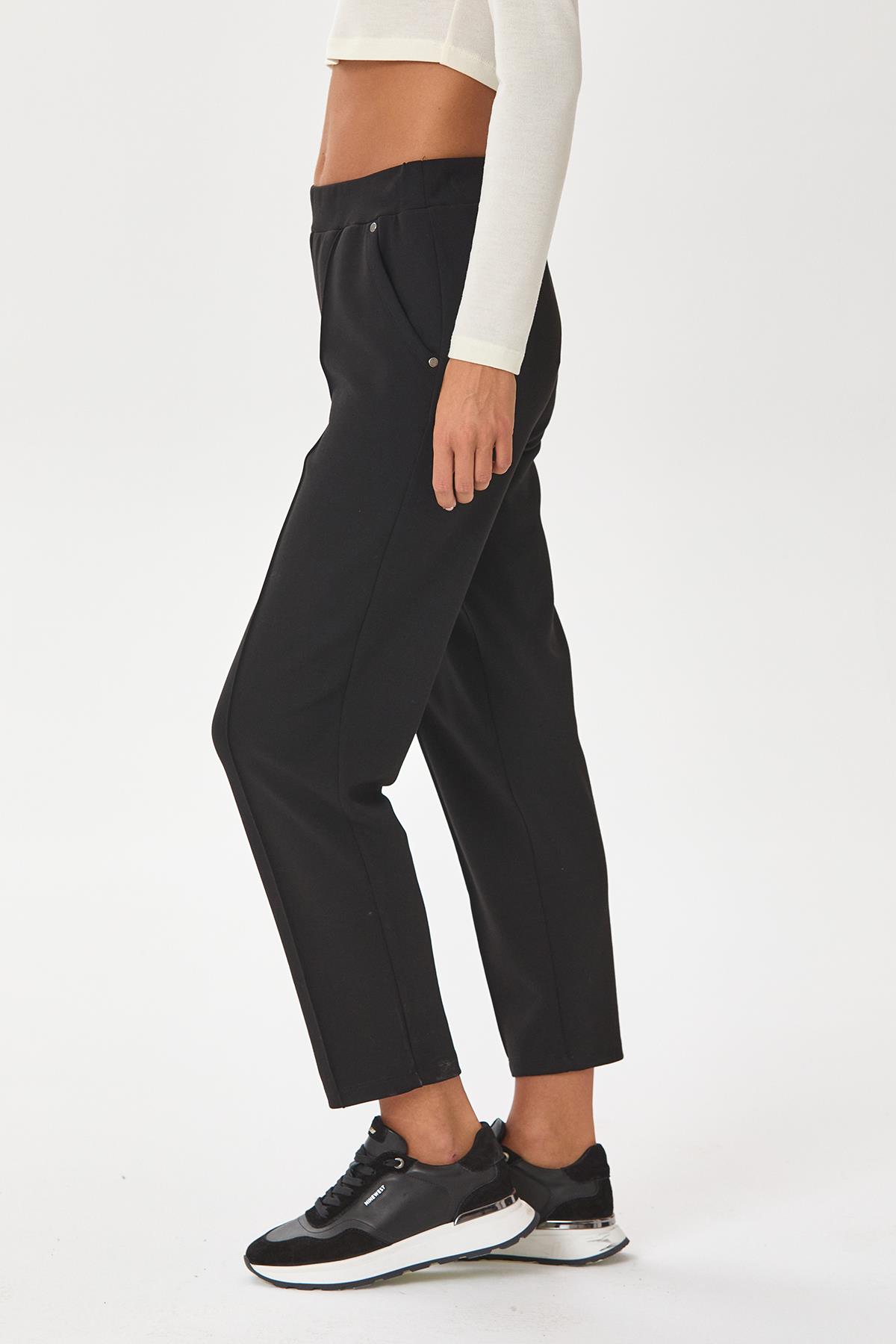 Beli Lastikli Cep Detaylı Pantolon 245-2105