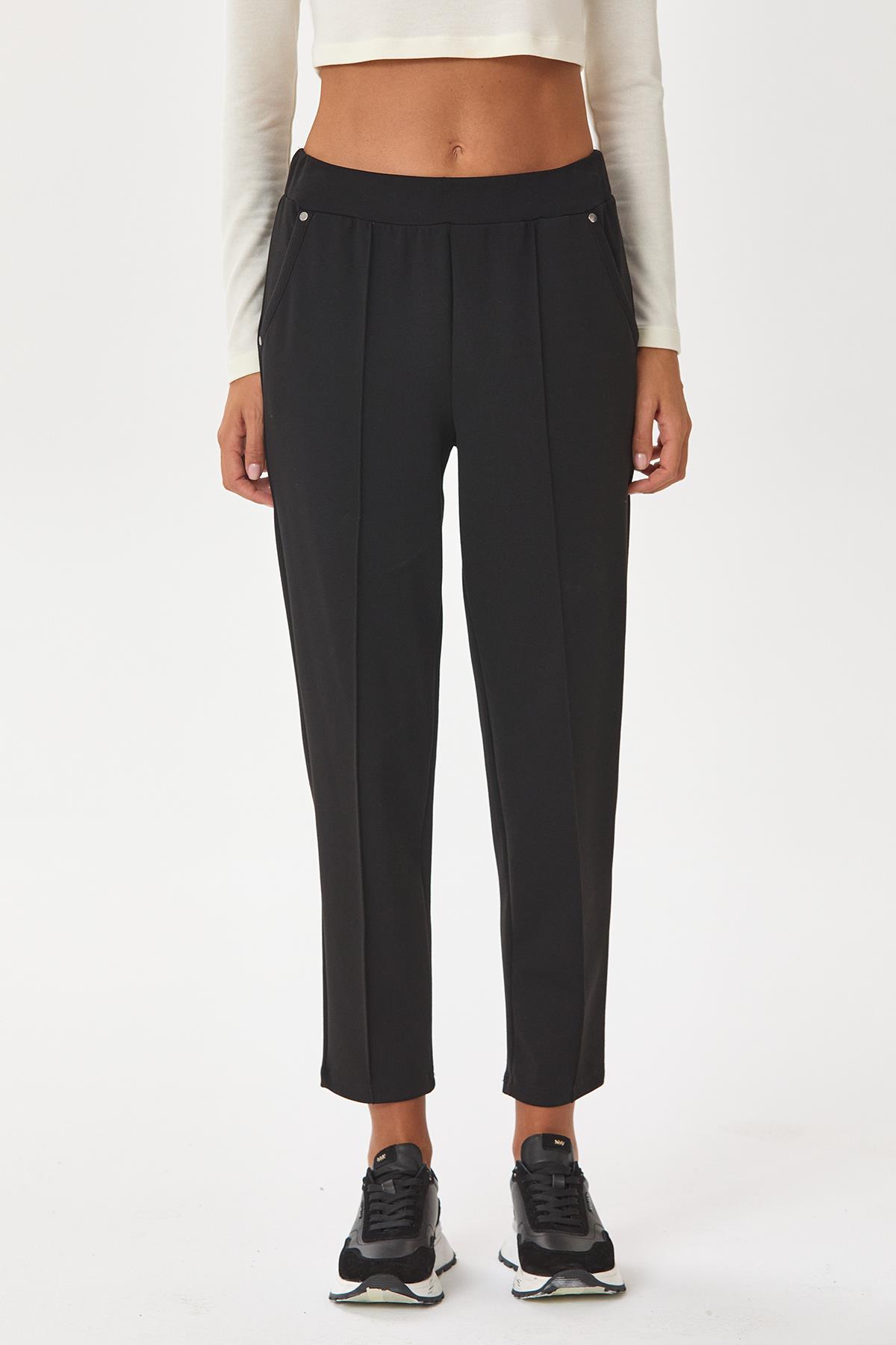 Beli Lastikli Cep Detaylı Pantolon 245-2105