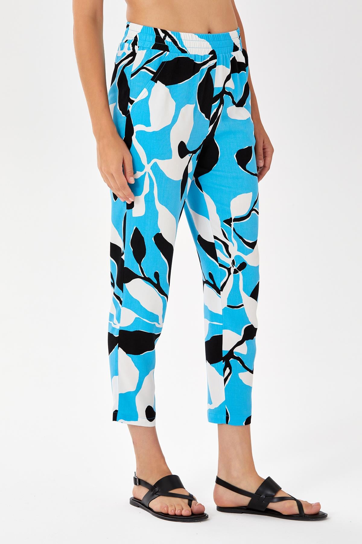 Beli Lastikli Cepli Desenli Pantolon 024-3512