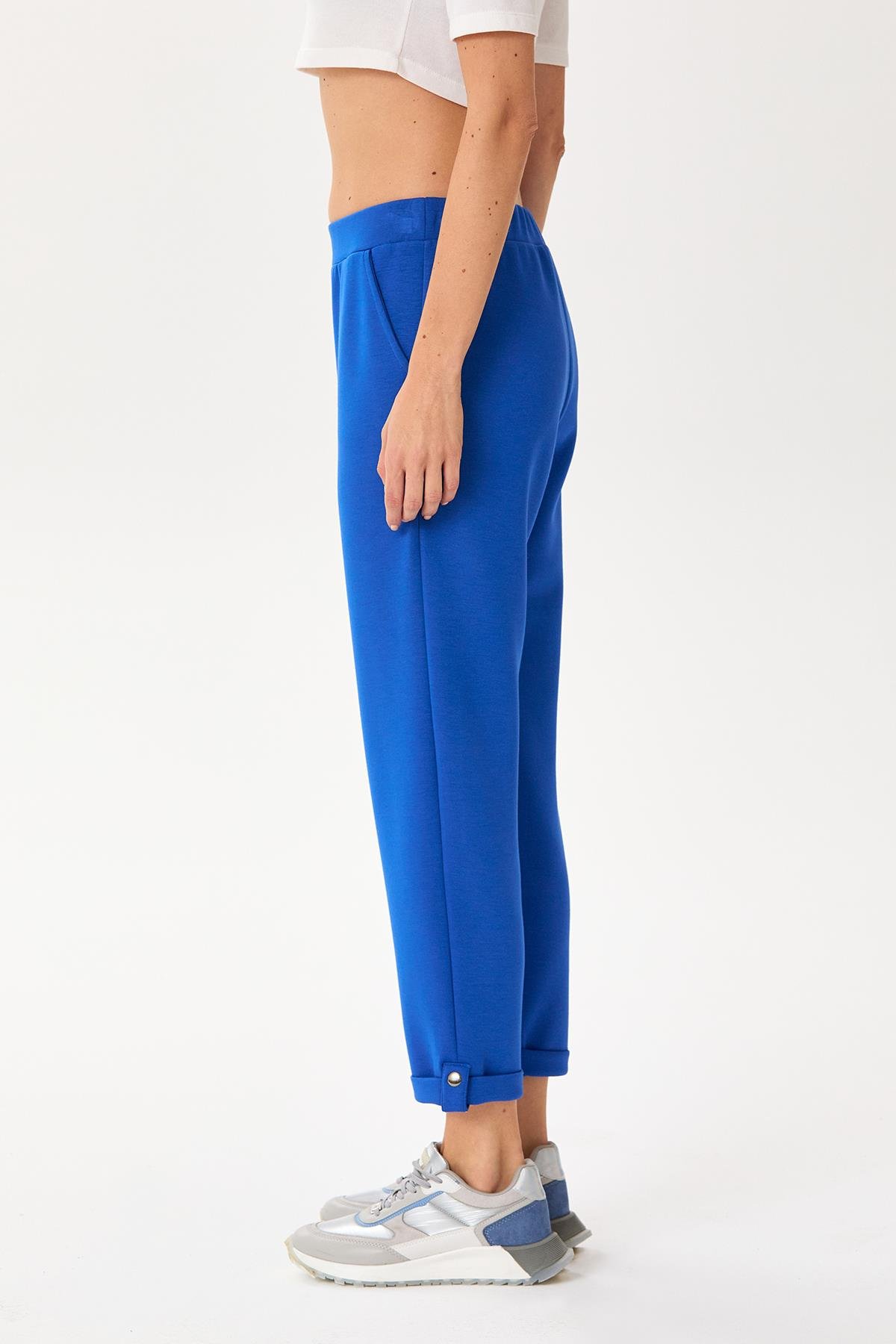 Beli Lastikli Duble Paça Cepli Pantolon 245-2107