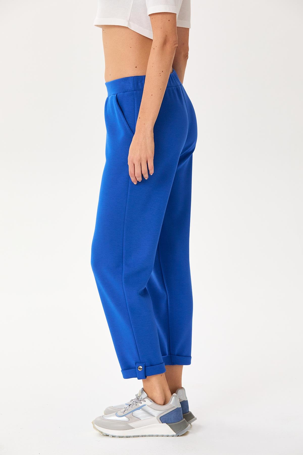 Beli Lastikli Duble Paça Cepli Pantolon 245-2107