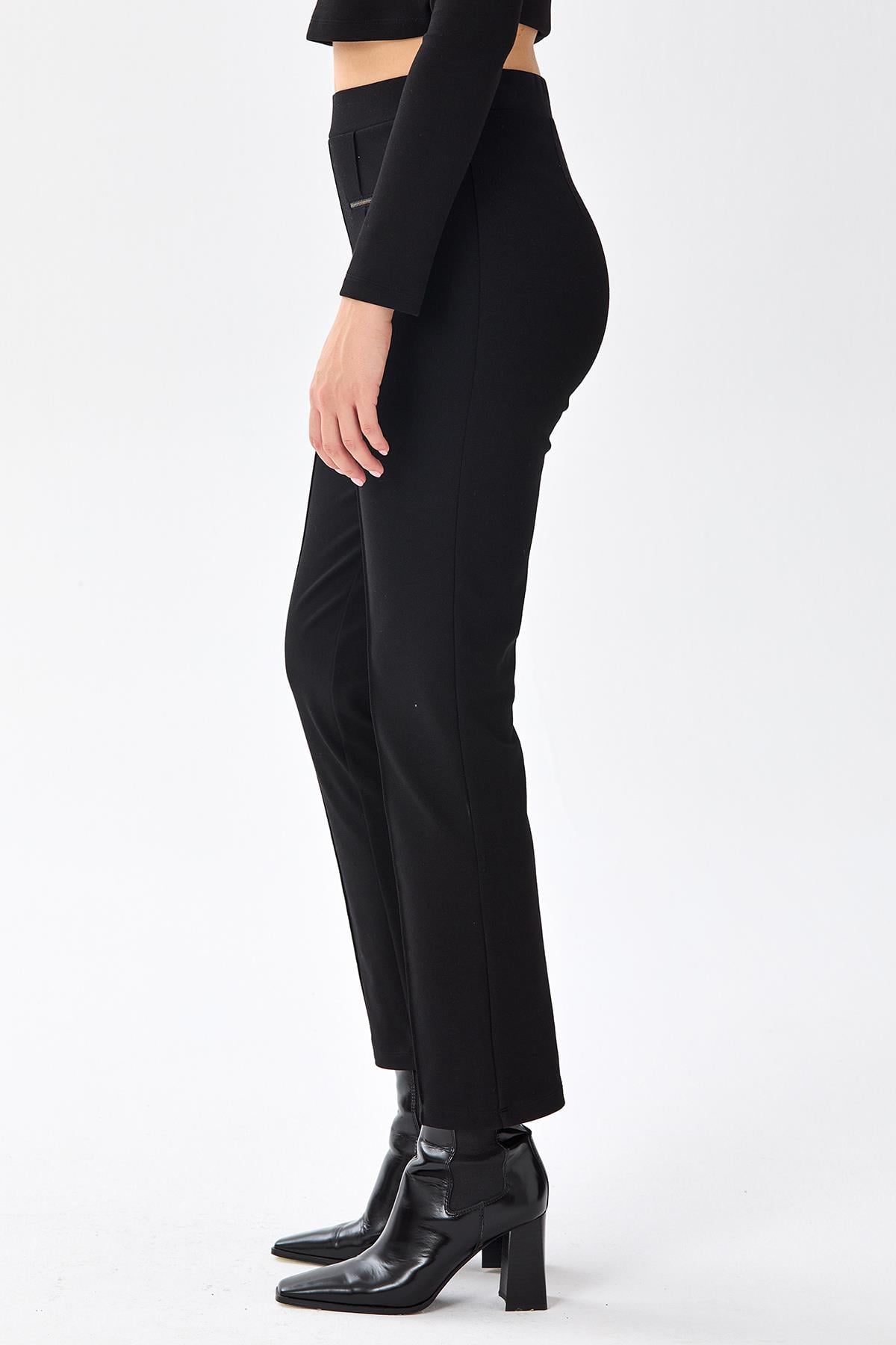 Beli Lastikli Fermuar Cep Detaylı Pantolon 256-2004
