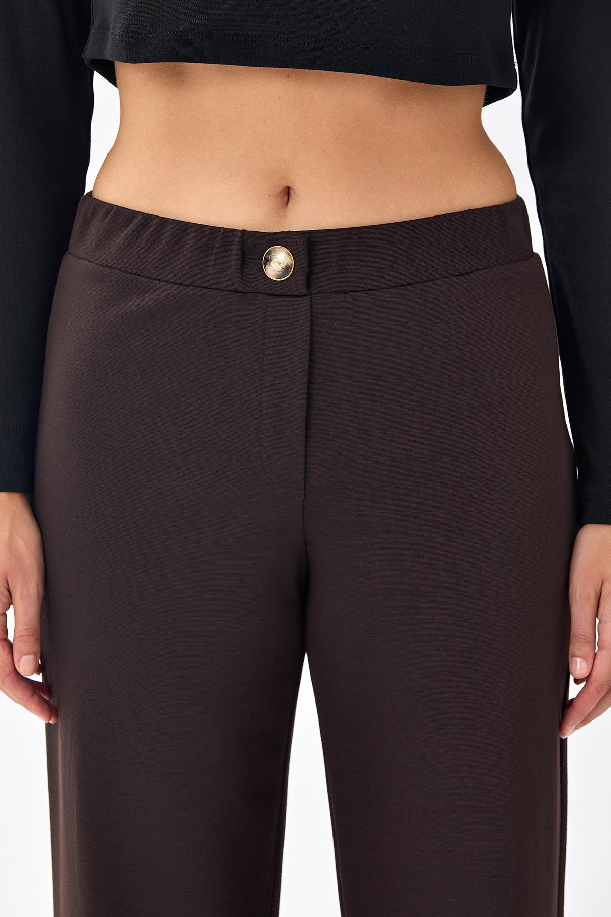Beli Lastikli Geniş Paça Pantolon 256-2007