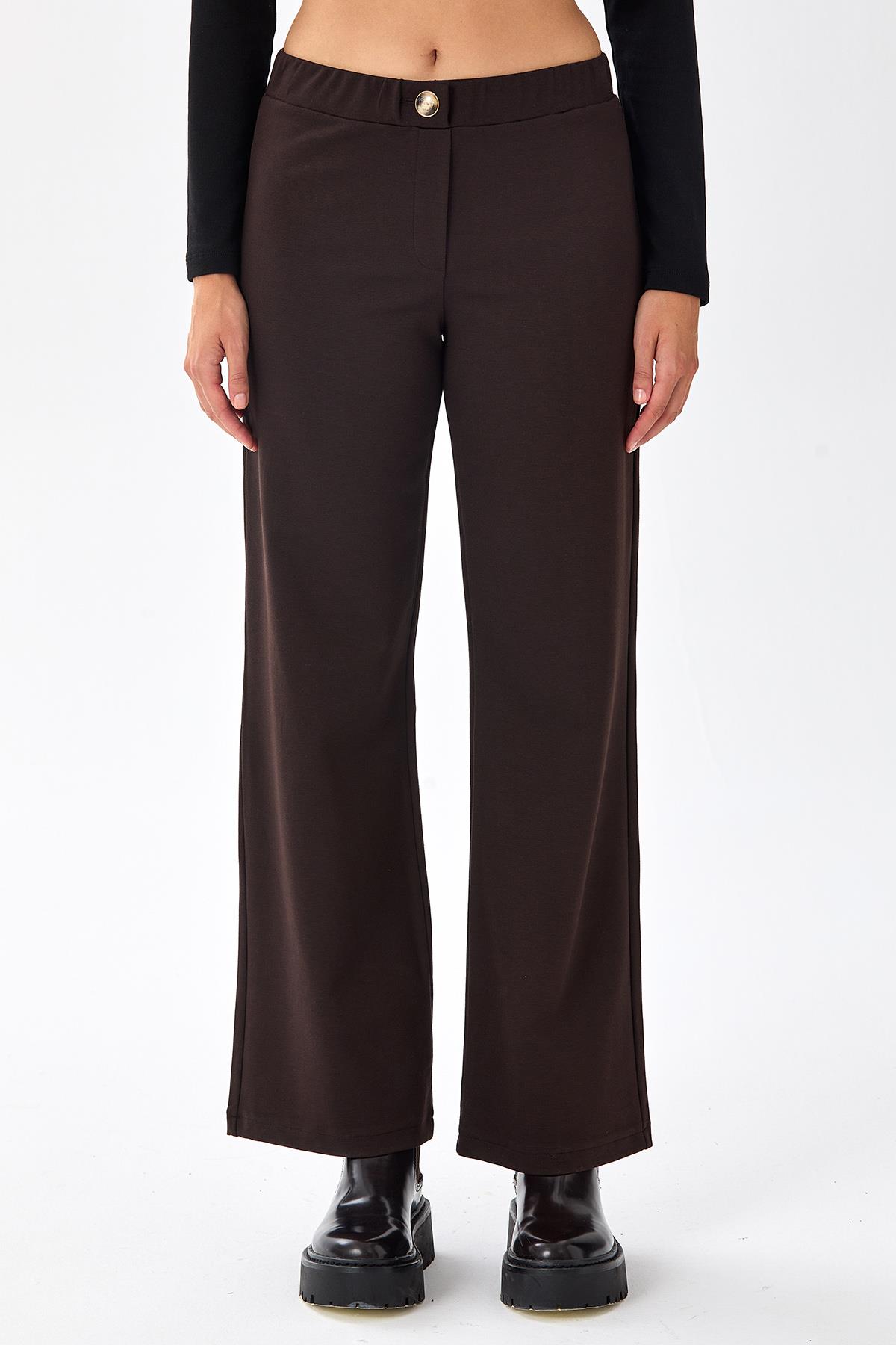 Beli Lastikli Geniş Paça Pantolon 256-2007