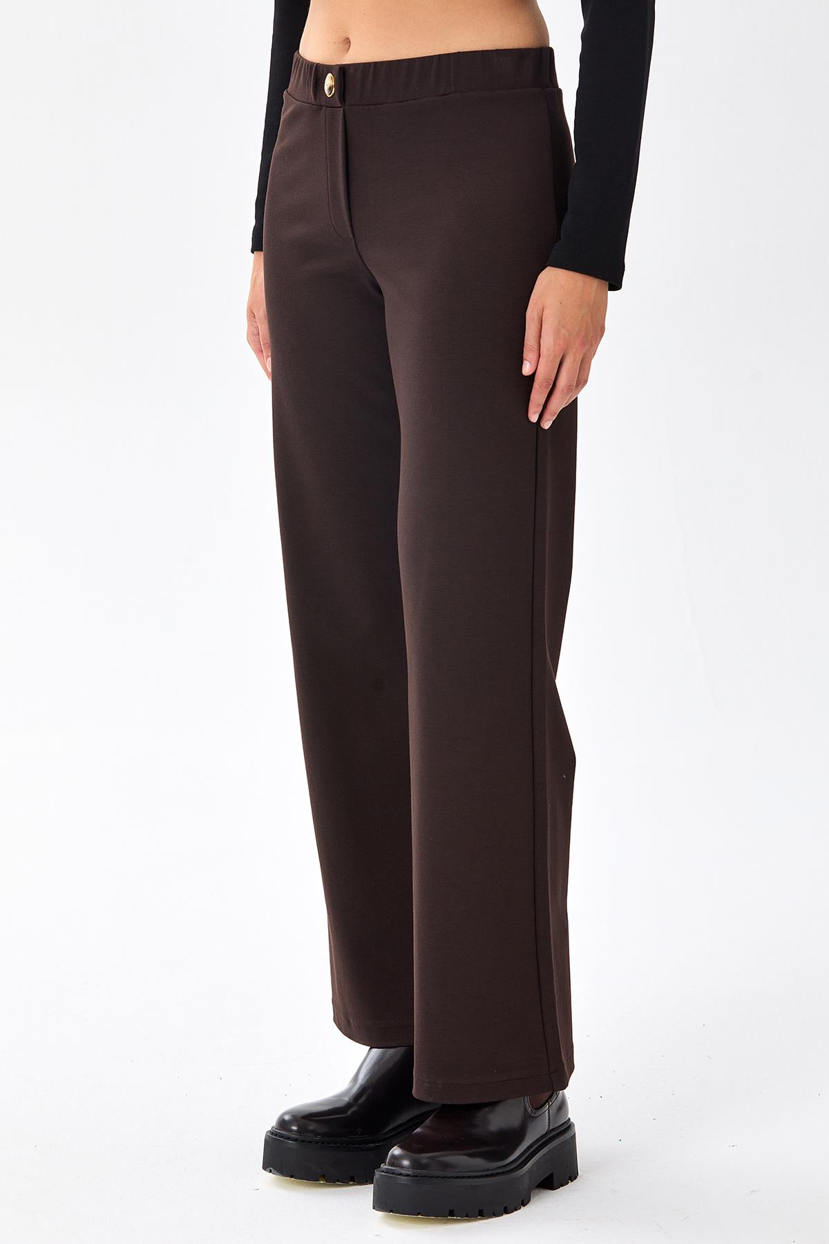 Beli Lastikli Geniş Paça Pantolon 256-2007