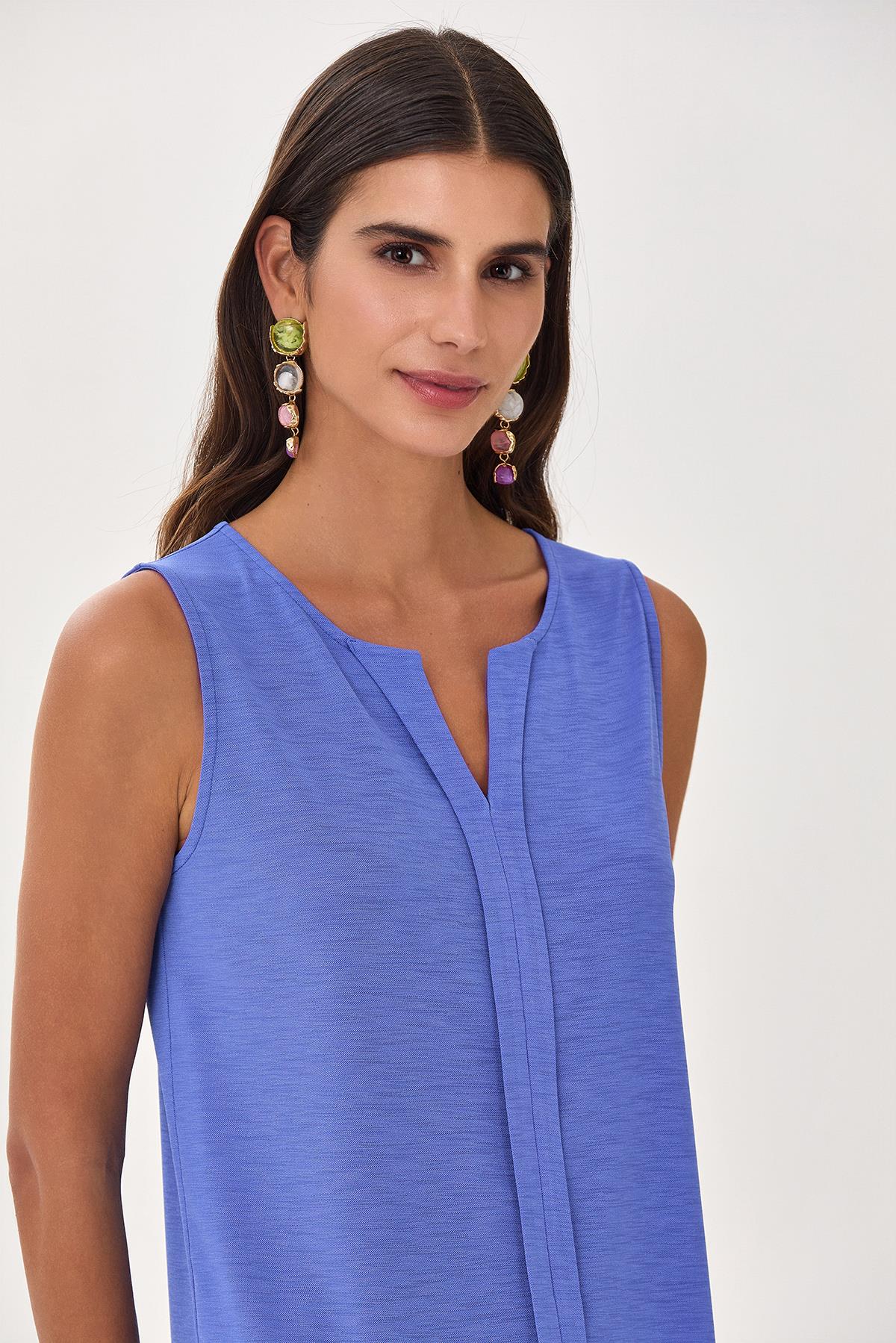 Önü Patlı Kolsuz Bluz 025-1021