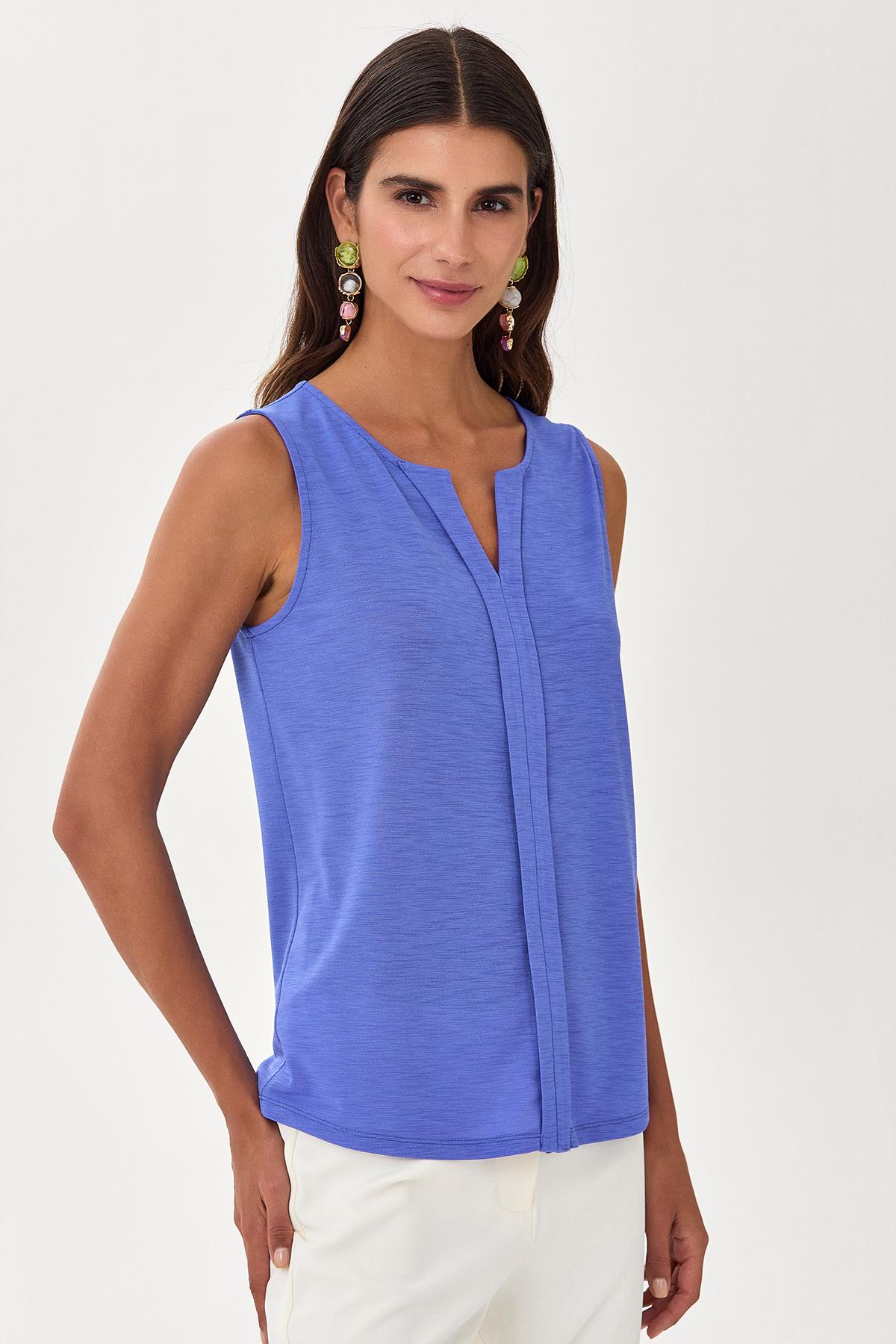 Önü Patlı Kolsuz Bluz 025-1021