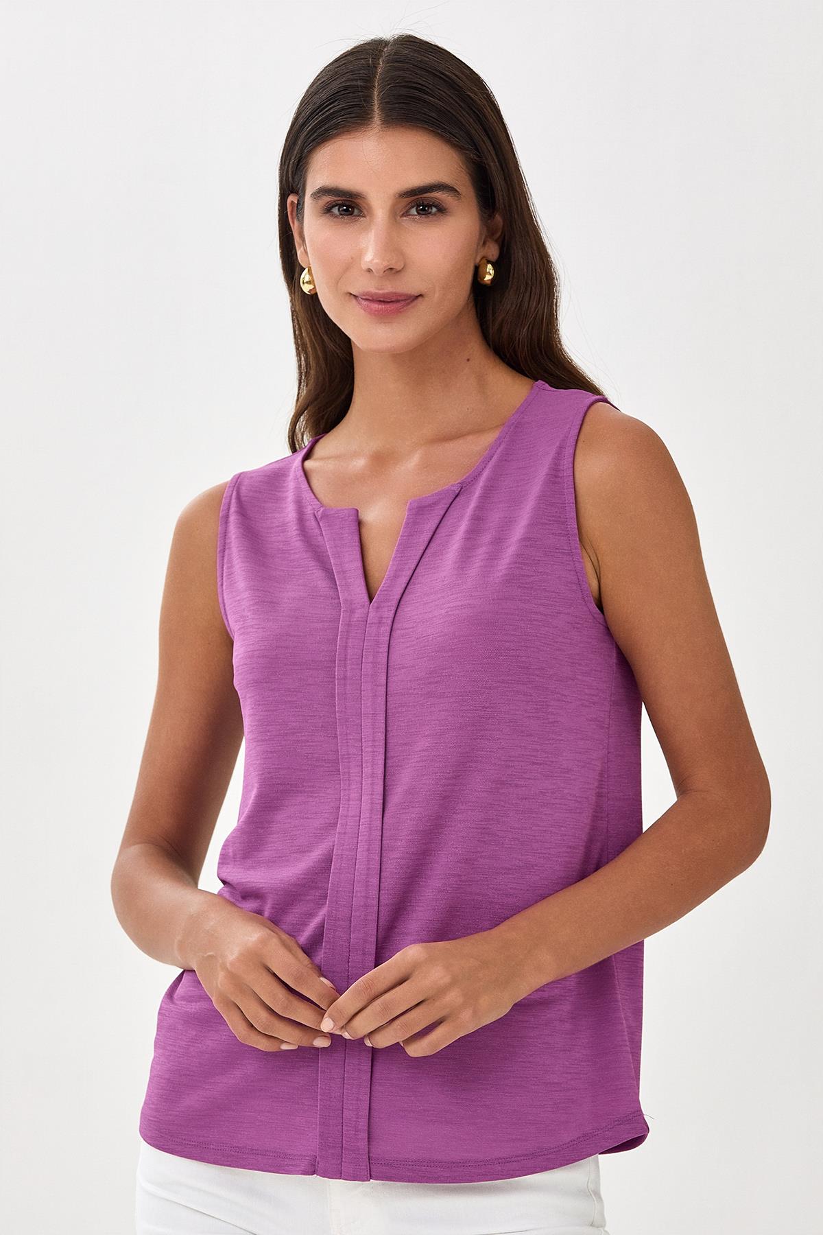 Önü Patlı Kolsuz Bluz 025-1021