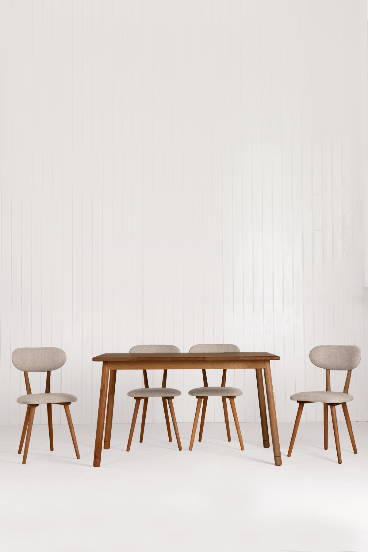 6 Kişilik Alaçatı Masif Ceviz Masa, Limbo Sandalye Yemek Masası Takımı 130x80 cm