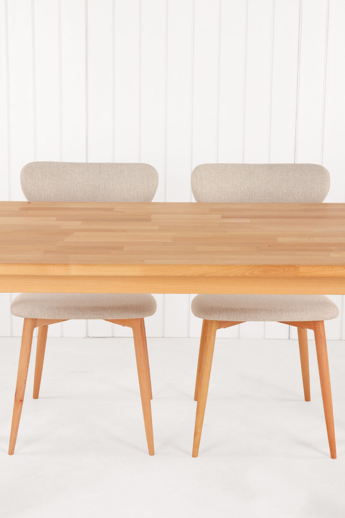6 Kişilik Alaçatı Masif Kayın Masa, Elegance Sandalye Yemek Masası Takımı 130x80 cm