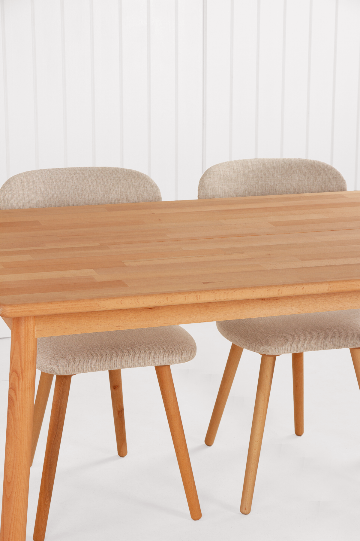 6 Kişilik Alaçatı Masif Kayın Masa, Limbo Sandalye Yemek Masası Takımı 130x80 cm