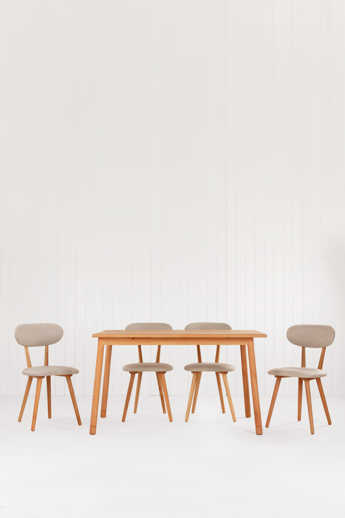 6 Kişilik Alaçatı Masif Kayın Masa, Limbo Sandalye Yemek Masası Takımı 130x80 cm
